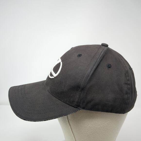 Lexus Strapback Hat Black One Size Adjustable Embroidered Logo 6 Panel - Picture 3 of 9